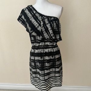 Express One Shoulder Ruffle Sress